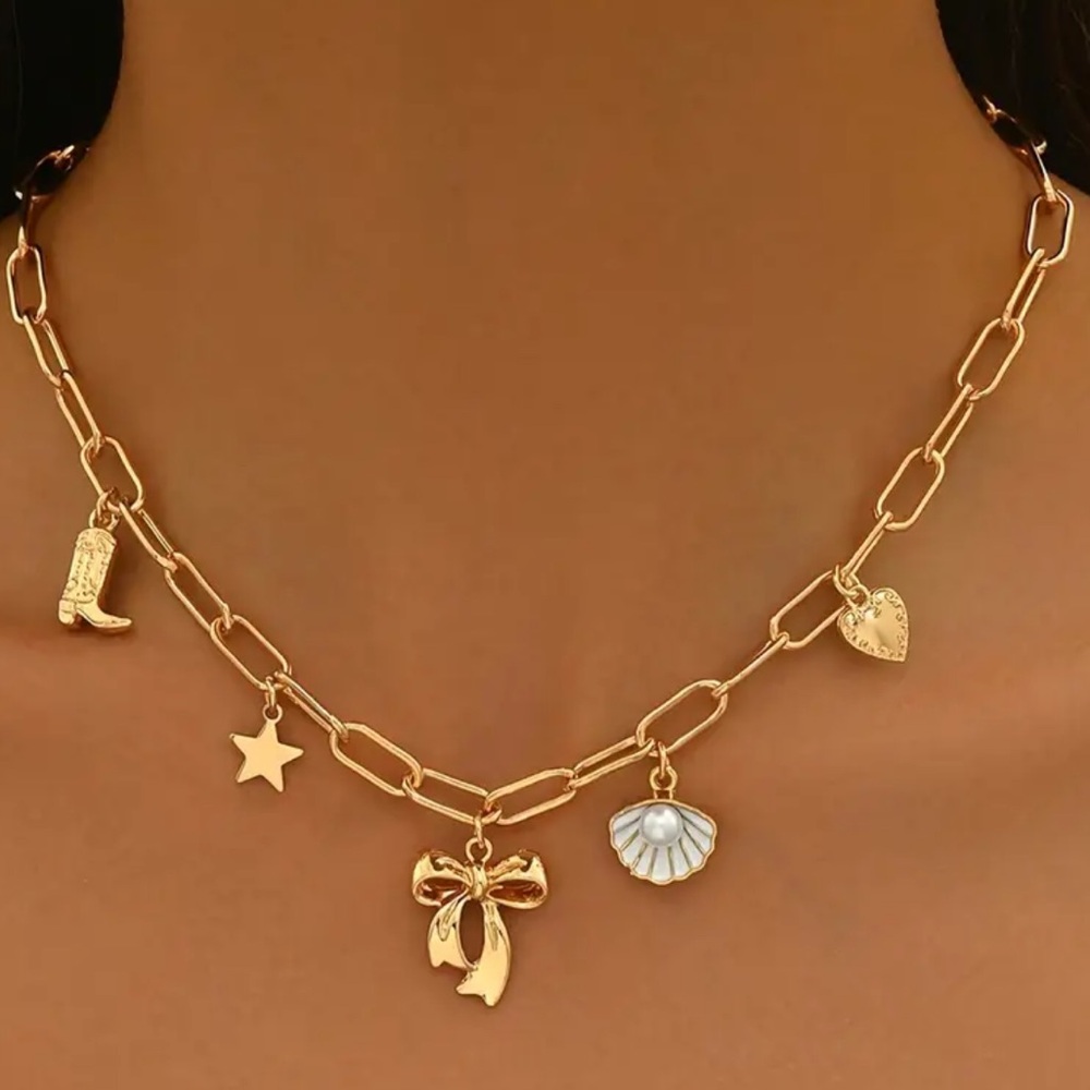Ana Luisa Gold The Everyday Charm Necklace with Star and Shell Accents